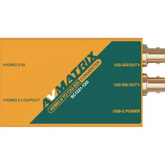 Signāla kodētāji, pārveidotāji - AVMATRIX SC1221-12G HDMI 2.0 to 12G-SDI 4K Converter SC1221-12G - ātri pasūtīt no ražotāja