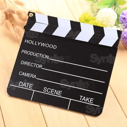 AVXKLAPBL Film Flap - Large Black Plastic for Video Production AVXKLAPBL