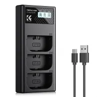 Chargers for Camera Batteries - K&F Concept Canon LP-E6NH 3-pack Camera Charger with LCD Display/With Micro USB and Type-C cable KF28.0062 - quick order from manufacturerChargers for Camera Batteries - K&F Concept Canon LP-E6NH 3-pack Camera Charger with LCD Display/With Micro USB and Type-C cable KF28.0062 - quick order from manufacturer