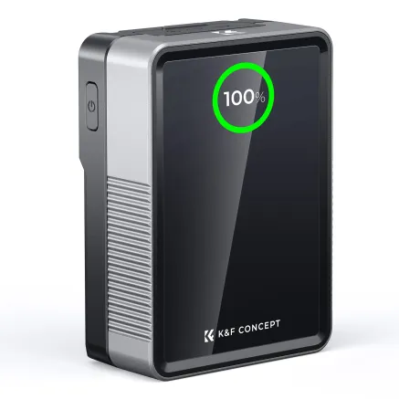 K&F Concept 50Wh V-mount battery 3400mAh, 65W PD Type-C fast charging, with TFT screen, D-TAP, BP, T KF28.0059