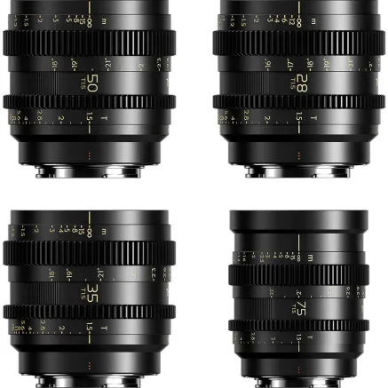 Thypoch DZOFilm Simera-C 28/35/50/75mm T1.5 Full-frame Cine Lens-4 Lens Kit (E-Mount) TP-SC4SET-E