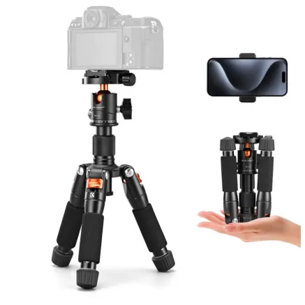 K&F Concept Desktop Mini Tripod for Camera, 20.5/ 52cm Compact Tripod with 360 Low Profile Ball Head KF09.150
