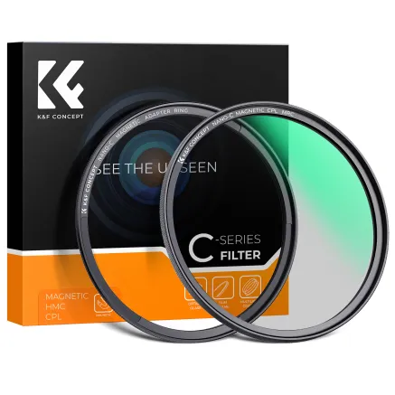 K&F Concept K&F 58MM C Series Magnetic CPL Filter,Reflection Green Film,With magnetic mount, KF01.2662