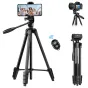 Photo Tripods - K&F Concept K&F 59.4/1.5 m Aluminum Travel Tripod with Bluetooth KF09.125 - quick order from manufacturer