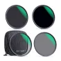 Filtru komplekti - K&F Concept K&F 49MM Nano-X Series,Green Coated, ND4+ND8+ND64+ND1000 Filter Kit SKU.1628 - ātri pasūtīt no ražotāja