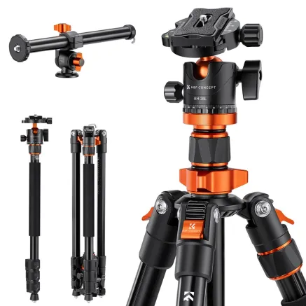 K&F Concept K&F 2m Overhead DSLR Tripod Compact Portable Vlog Tripod Monopod K234A7+BH-28L +Extension Arm KF09.087V6