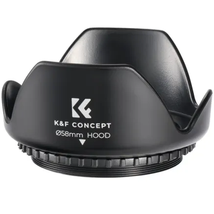 K&F Concept K&F 58MM Camera Lens Hood for Photography KF03.088 KF03.088