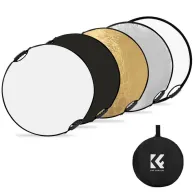 Foldable Reflectors - K&F Concept K&F 80cm 5 in 1 round reflector with handle foldable multiple discs with tote bag - translucent, sil KF18.0005 - quick order from manufacturerFoldable Reflectors - K&F Concept K&F 80cm 5 in 1 round reflector with handle foldable multiple discs with tote bag - translucent, sil KF18.0005 - quick order from manufacturer