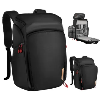 Mugursomas - K&F Concept K&F Backpack 25L Nature Wander 01 (Black + Red) KF13.128V6 - ātri pasūtīt no ražotāja