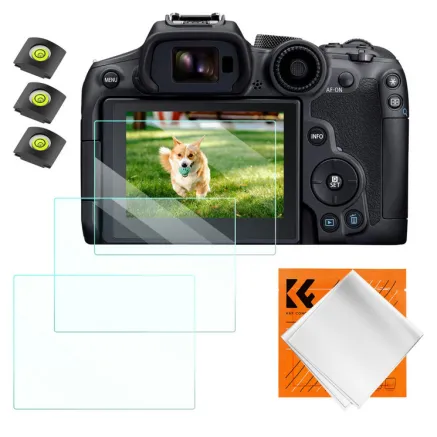 K&F Concept K&F Canon EOS R6 II, R6, R7 Screen Protector*3pcs+Hot-shoe level*3pcs+Vacuum Cleaning Cloth*1 SKU.2202