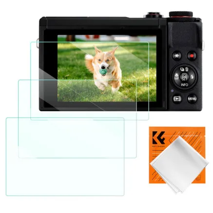 K&F Concept K&F Canon G9X II G9X G7X III G7X II Screen Protector*3pcs+Vacuum Cleaning Cloth*1pc SKU.2193