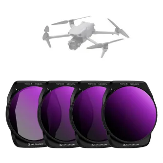 Filter Sets - K&F Concept K&F DIJ AIR 3S4pcs filter Kit(ND8&PL+ND16&PL+ND32&PL+ND64&PL)HD, single-sided anti-reflection green SKU.2340 - quick order from manufacturer