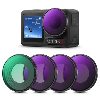 Filtru komplekti - K&F Concept K&F DJI Osmo Action 4/5 PRO 4pcs Filter Kit (PL+ND8+ND16+ND32) SKU.2337 - ātri pasūtīt no ražotāja