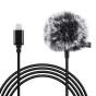 Piespraužamie mikrofoni (Lavalier) - Jack Puluz tie microphone with clip PU426 1.5m 3.5mm Lightning PU426 - ātri pasūtīt no ražotāja