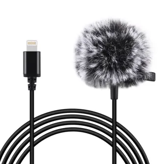 Piespraužamie mikrofoni (Lavalier) - Jack Puluz tie microphone with clip PU426 1.5m 3.5mm Lightning PU426 - ātri pasūtīt no ražotāja
