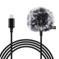Lavalier Microphones - Jack Puluz tie microphone with clip PU426 1.5m 3.5mm Lightning PU426 - quick order from manufacturerLavalier Microphones - Jack Puluz tie microphone with clip PU426 1.5m 3.5mm Lightning PU426 - quick order from manufacturer