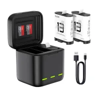 Vairs neražo - Three-channel battery charger for GoPro Hero 13 Black Telesin (S0-BCG-10-TGP) Vairs neražo - Three-channel battery charger for GoPro Hero 13 Black Telesin (S0-BCG-10-TGP) 