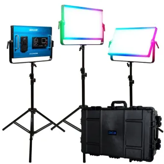 Vairs neražo - Dracast X Series LED2000 RGB And Bi-Color LED 3 Light Kit with Injection Molded Travel Case (RX32000RGB)