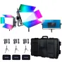 Discontinued - Dracast X Series LED1000 RGB And Bi-Color LED 3 Light Kit with Injection Molded 
