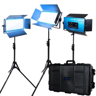 LED панели - Dracast X Series LED1000 Daylight LED 3 Light Kit with Injection Molded Travel Case (DRX31000DNH) - быстрый заказ от производителя
