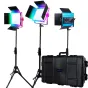 Больше не производится - Dracast X Series LED500 RGB And Bi-Color LED 3 Light Kit With Injection Molded Travel Case (DRX3500RGBH)