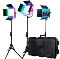 Discontinued - Dracast X Series LED500 RGB And Bi-Color LED 3 Light Kit With Injection Molded Travel Case (DRX3500RGBH)Discontinued - Dracast X Series LED500 RGB And Bi-Color LED 3 Light Kit With Injection Molded Travel Case (DRX3500RGBH)