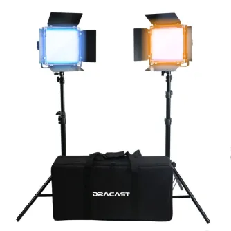 LED панели - Dracast X Series LED500 Bi-Color LED 2 Light Kit with Nylon Padded Travel Case (DRX2500BNS) - быстрый заказ от производителя