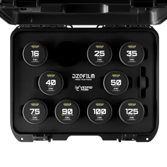 CINEMA Video Lenses - DZOFILM Vespid Prime 9-Lens Kit (16/25/35/40/50/75/90/100/125) - quick order from manufacturer