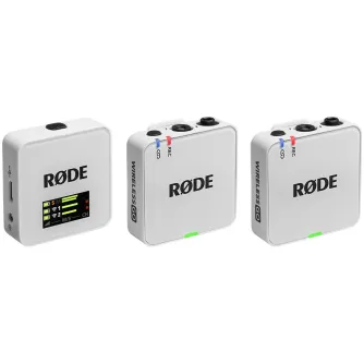 Bezvadu piespraužamie mikrofoni - Rode RØDE Wireless GO III White lavalier bezvadu mikrofona komplekts 2xTX+RX 3.5mm USB Type-C 32bit - perc šodien Master Foto veikalā un ar piegādi