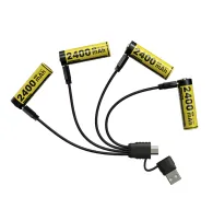 Nitecore NH2400 4x USB-C Rechargeable 1.5V Li-ion AA Battery 4 pack