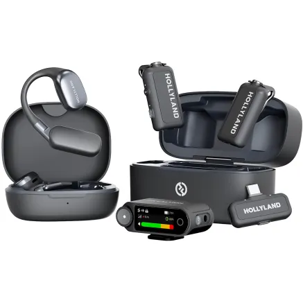 Hollyland LARK MAX 2 Ultimate Combo 2-Person Wireless Microphone System for Cameras and Mobile Devices (Space Gray, 2.4 GHz)