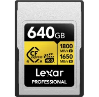 Карты памяти - LEXAR CFEXPRESS 4.0 PRO GOLD, VPG400, R1800/W1650 (TYPE A) 640GB LCAGOLD640G-RNENG - быстрый заказ от производителяКарты памяти - LEXAR CFEXPRESS 4.0 PRO GOLD, VPG400, R1800/W1650 (TYPE A) 640GB LCAGOLD640G-RNENG - быстрый заказ от производителя