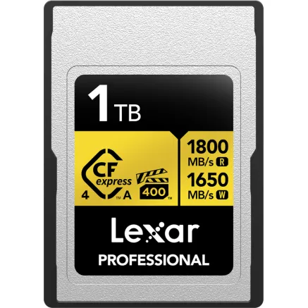 LEXAR CFEXPRESS 4.0 PRO GOLD, VPG400, R1800/W1650 (TYPE A) 1TB LCAGOLD001T-RNENG