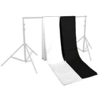 Discontinued - Walimex Two-pack Cloth Background black/whiteDiscontinued - Walimex Two-pack Cloth Background black/white