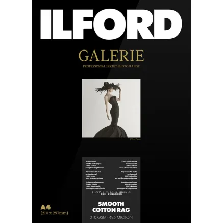 ILFORD GALERIE SMOOTH COTTON RAG 310G 13X18CM 50 SHEETS 2005028
