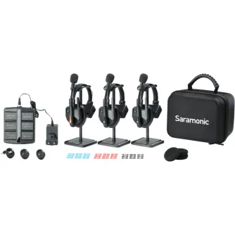 Wireless Audio Systems - SARAMONIC WITALK9 WT3S 3-PERSON FULL-DUPLEX 1.9GHZ WIRELESS HEADSET INTERCOM SYSTEM W/ CARRY CASE WITALK9 WT3S - quick order from manufacturer