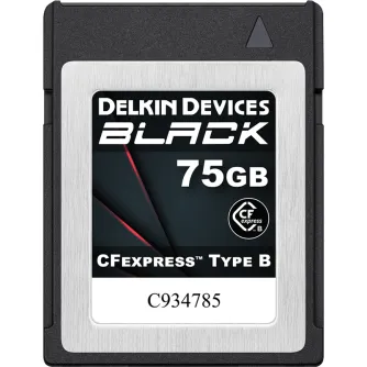 Atmiņas kartes - DELKIN CFEXPRESS BLACK I TYPE B I R1725/W1240 75GB DCFXBBLK75 - ātri pasūtīt no ražotāja