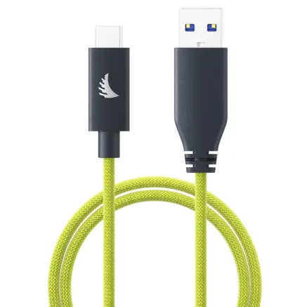 ANGELBIRD CABLE I USB-A TO C 3.2 I SOLID FLEX CABLE I LIME I 32 CM UAC3SFL32