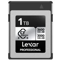 Memory Cards - LEXAR CFEXPRESS 4.0 PRO SILVER, R3600/W3300 1TB LCXEXS4001T-RNENG - quick order from manufacturerMemory Cards - LEXAR CFEXPRESS 4.0 PRO SILVER, R3600/W3300 1TB LCXEXS4001T-RNENG - quick order from manufacturer