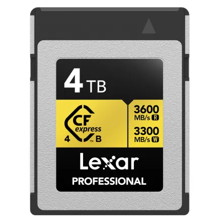 LEXAR CFEXPRESS 4.0 PRO GOLD R3600/W3300 4TB LCXEXPR004T-RNENG