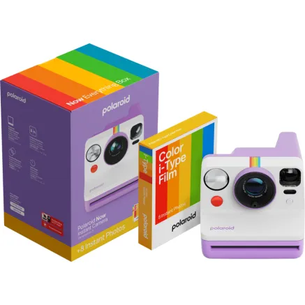 POLAROID NOW GEN 3 PURPLE BUNDLE WITH COLOR FILM (8 PHOTOS) 6577