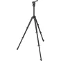 Sirui L-224F carbon fiber tripod kit with KV-5 ball head, fully assembled, showing three carbon fiber legs, adjustable height, and smooth ball head for precise camera positioning.