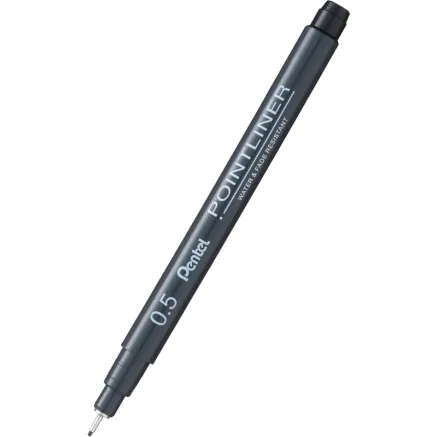 PENTEL S20P-5A POINTLINER FINELINER 0,5MM BLACK 2420501