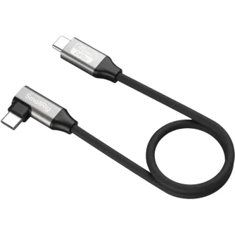 Datu Kabeļi - SMALLRIG 5075 USB-C DATA CABLE (STRAIGHT TO ANGLED, 35CM (40GBPS + 240W + 8K) 5075 - ātri pasūtīt no ražotāja