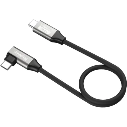 SMALLRIG 5075 USB-C DATA CABLE (STRAIGHT TO ANGLED, 35CM (40GBPS + 240W + 8K) 5075