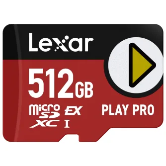 Atmiņas kartes - LEXAR MICROSDXC EXPRESS PLAY PRO EXPRESS 7.1, R900/W600 C10 U3 UHS-I (V30) 512GB LMSXPS0512G-BNNNG - ātri pasūtīt no ražotāja