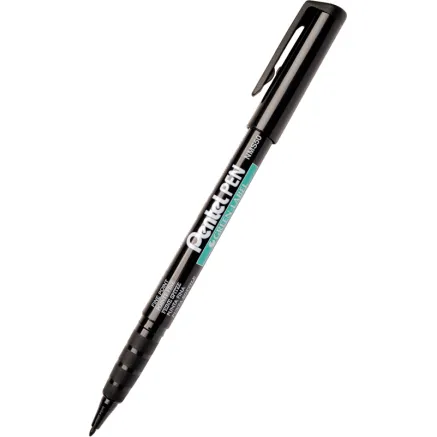 PENTEL NMS50-A PERMANENT FIBERPEN 2MM BLACK 2451001
