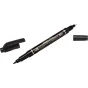 Other Accessories - PENTEL N75W-A TWIN TIP MARKER 0,3/1,2MM BLACK 2407501 - quick order from manufacturer