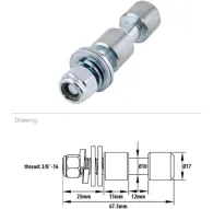 Statīvu aksesuāri - KUPO KS-013 DIA. 17M SPIGOT W/ WASHER AND LOCK NUT FOR C-05 FAMILY KS-013 - ātri pasūtīt no ražotājaStatīvu aksesuāri - KUPO KS-013 DIA. 17M SPIGOT W/ WASHER AND LOCK NUT FOR C-05 FAMILY KS-013 - ātri pasūtīt no ražotāja