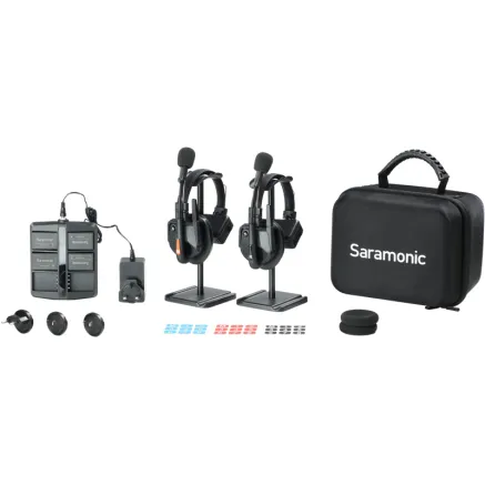 SARAMONIC WITALK9 WT2S 2-PERSON FULL-DUPLEX 1.9GHZ WIRELESS HEADSET INTERCOM SYSTEM W/ CARRY CASE WITALK9 WT2S